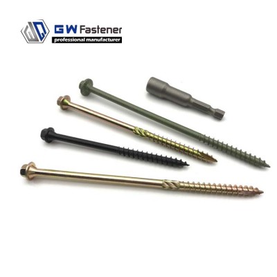 200mm 250mm 300mm Structural Timber Screw Wood Screw Log Screw Heavy Duty Green Brown Black Landscape Screws