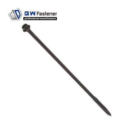 Black Hex Head Railway Sleeper Screws Heavy Duty Log Wood Screw Timber Decking Landscape Screw