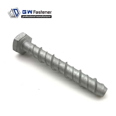 GW Fastener M8 M10 M12 Concrete Anchor Bolt Masonry Screw Bolt Concrete ScrewBolt Masonry Bolts