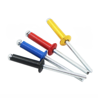 Customised colored open type pop rivets with aluminum body steel mandrel