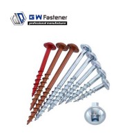 Flat Botton Washer Head #7 #8 Kreg Screw Wood Screw Square Drive Coarse Thread Zinc Pocket Hole Screw