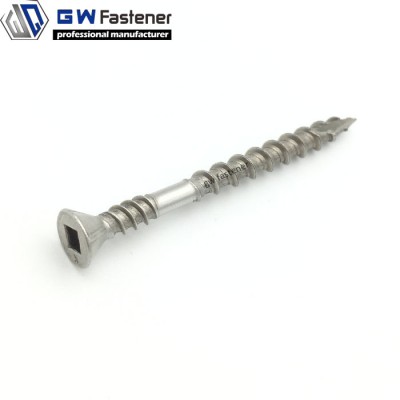 316 Grade Stainless Steel Double Thread Countersunk Head type 17 point Decking Screws