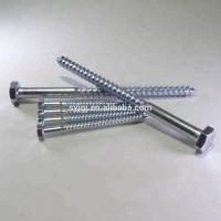 Zinc Plated carbon steel Hex Head Lag Wood Screw