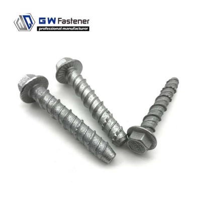 M8 M10 M12 M16 Masonry Screw Concrete Anchor Bolt Masonry Bolt Concrete Screw Anchor Flange Concrete Screw Bolt